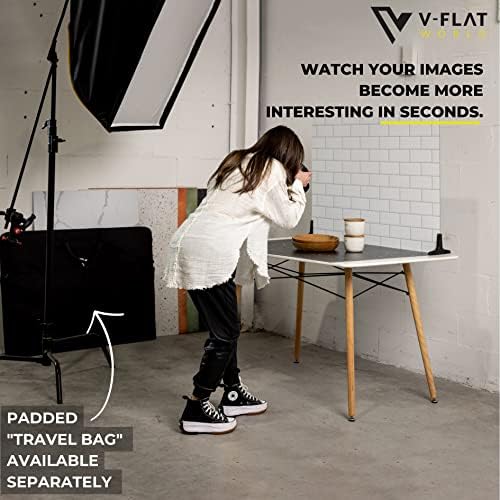 Centros de fotografia de produto da Duo World Duo V -Flat - Fundo de 2 lados para fotografia, itens e fotografia de alimentos