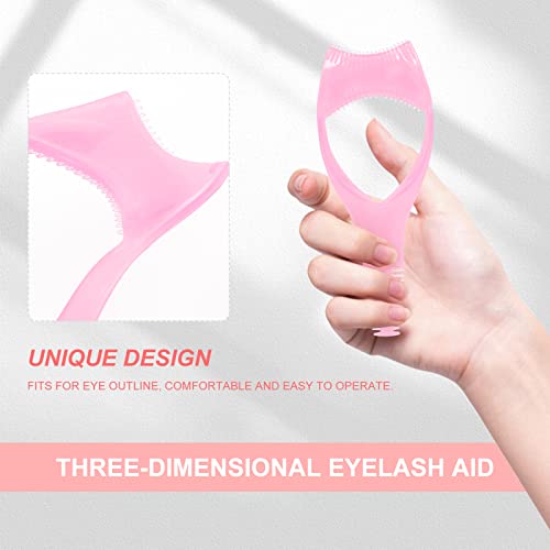 Kallory 3pcs Aplicador de escudo de rímel, Curler de escova de cílios Ferramentas de maquiagem de olho plástico para mulheres meninas