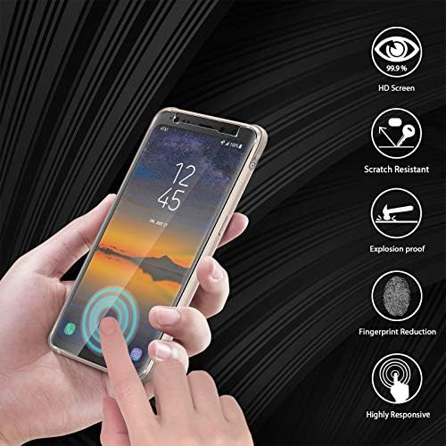 OrZero para Samsung Galaxy S8 ativo （Não ajustado para o protetor de tela de vidro temperado Galaxy S8, arco de arco 2.5D 9 dureza