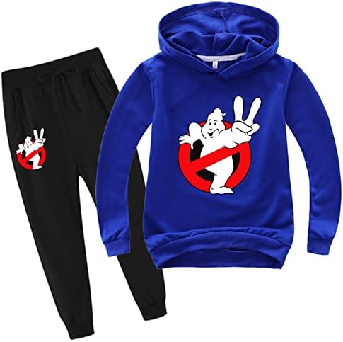 Huanxa meninos meninas Ghostbusters Sweatshirts Com capuz e calças de corrida conjunto de peças 2 peças de manga comprida capuz