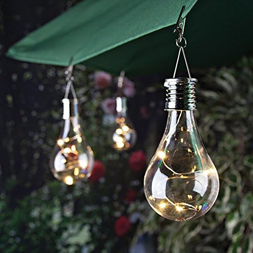 Vefsu Camping Garden Bulbo Solar pendurado Lâmpada de luz à prova d'água LED ao ar livre Luz LED de LED LUZES （1PCS-CLEAR）