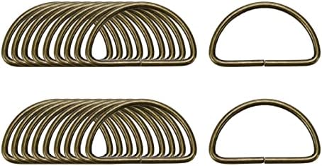 Tsnamay 20pcs 1,5 polegada de metal d anéis fivelas antiguidades para cintos bolsas de couro diy de couro, bronze 38mm