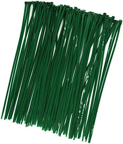 8 polegadas de 3 polegadas de 3 mm de nylon verde de nylon zíper de zíper de travamento de travamento de travamento de trajes de torção, gravata de cabo multiuso
