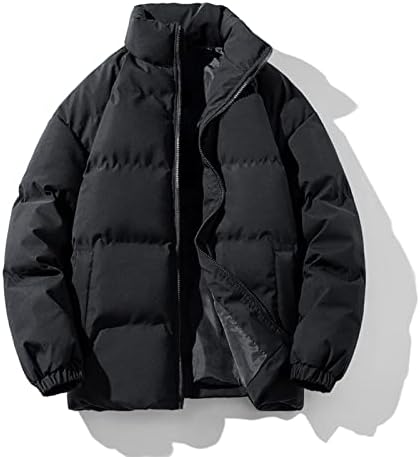 Jaquetas para homens de inverno colar sólido colarinho solto jaqueta de algodão espessada casuices casuais jaquetas