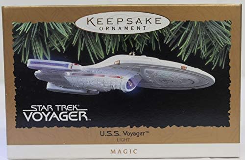 Ornamento de lembrança da Hallmark - Star Trek U.S.S. Ornamento Magic Light de Voyager 1996
