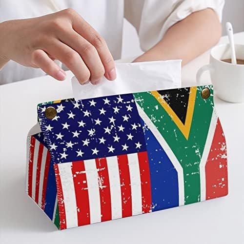 Caixa de tecido de bandeira sul -africana americana Capa