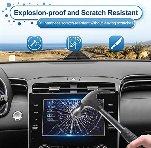 Coleya 2022 2023 Protetor de tela de Santa Cruz para Hyundai Santa Cruz Screen de toque de 8 polegadas 2023 Santa Cruz