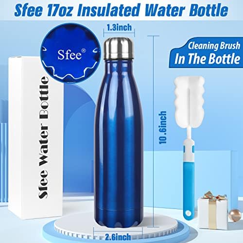 Garrafa de água isolada de SFEE, garrafas de água de aço inoxidável de 17 onças, garrafas de água reutilizáveis ​​de vácuo