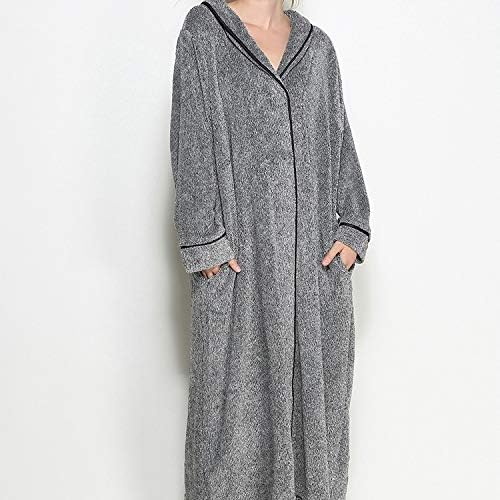 Zsqaw unissex homens vestes mais espessos mais quentes e tamanho grande pode usar lã de banheira longa com roupas de dormir com roupas de dormir 6xl