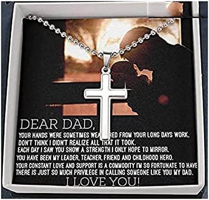 Colar artesanal - presente para papai, colar cruzado gravado, presente personalizado do dia dos pais, presente do dia dos pais para