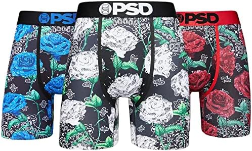 PSD Men's Rose Bandit 3-Pack Boxer Briefs, Multi, L
