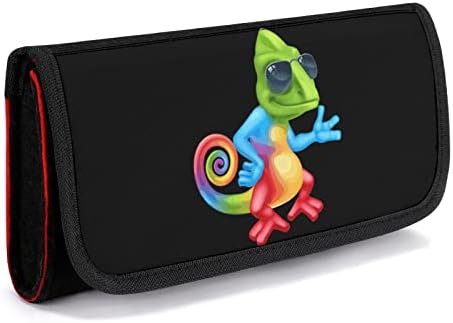 Cool Chameleon Lizard Carting Case para Switch Portable Game Console Storage Bag com slot de cartão