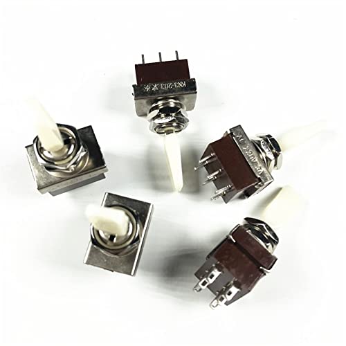 5pcs AC 220V 3A DPDT ON/OFF/ON ON LCOKED 3 POSITON POSITON 6 PIN MINI TOLADOS