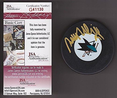 Antti Niemi assinou San Jose Sharks Puck - JSA #G41130 - Pucks de NHL autografados