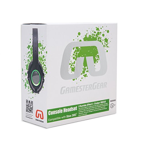 GamesterGear Cruiser XB210 Bass Quake Games Streolo Headset com microfone de boom destacável para Xbox 360
