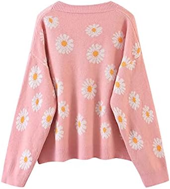Ekvahl feminina 2023 moda casual manga longa front front fofo cardigan suéteres de botão abaixar Kint Outwear casacos