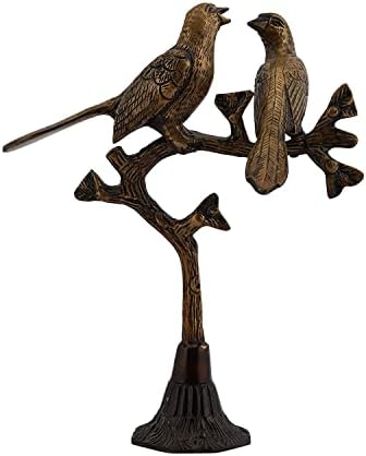 Beuniq Brass Love Birds Design étnico estátua artesanal para decoração de casa Countra de escritório Decorativo Feliz