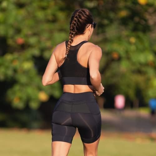 Shorts de corrida femininos da Sportbr, Bermudas de compressão, shorts para mulheres - UPF 50 Proteção, shorts de cintura