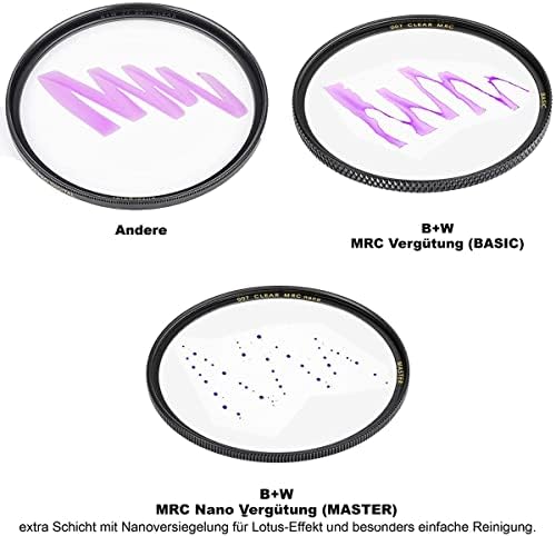 B+W 62mm mestre limpo MRC Nano 007m Filtro de vidro