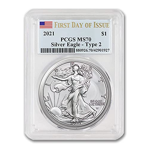2021 1 oz American Silver Eagle MS-70 $ 1 Mint PCGs
