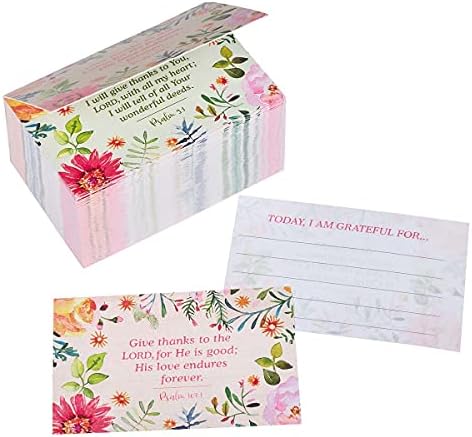 Christian Art Gifts RECILL CART Pack para contar suas bênçãos Jar, como para mim e minha casa, Joshua 24:15, 365 cartões