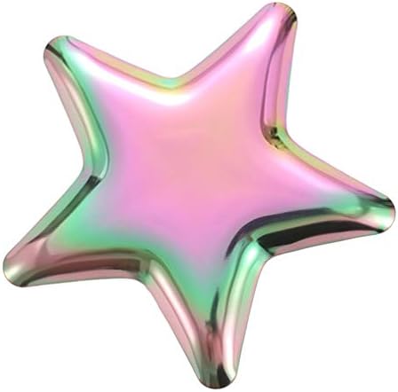 2 PCs PCS Aço inoxidável Estrela em forma de estrela Jóia Bandejas de armazenamento de armazenamento de armazenamento para anéis Brincha de pulseira Chaves de brocas de brocas, arco -íris