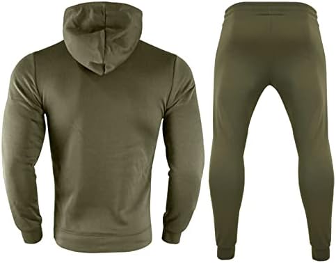Egmoad Men's Tracksuits, 2 peças Athletic Hoodie Tracksuit Set Afterwear Full Zip Tracksuit Sports Definir roupas