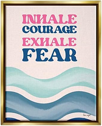 Stuell Industries inala coragem exale o medo Tipografia motivacional sentimento, design de Ilene Segal