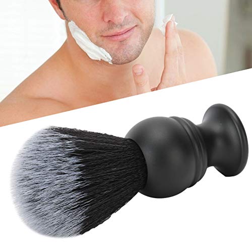 Escova de barbear, escova de barbear, escova de barbear de barbear com cabelo macio e alça de metal para creme de barbear