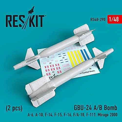 Reskit RS48-0290-1/48 GBU-24 BOMB para aeronaves, Scale Model Kit