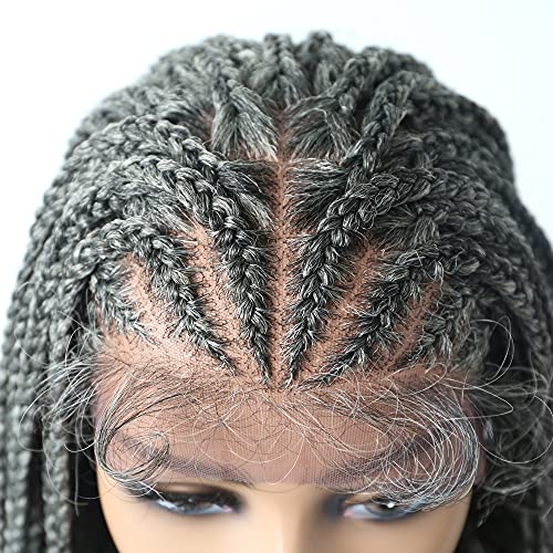 6 1/2 x13 confortável perucas de renda sintética confortável para mulheres perucas de renda cheia perucas trançadas com cabelo