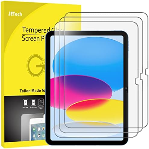 Protetor de tela JETECH para iPad 10, filme de vidro temperado 9H, HD Clear, 2-Pack