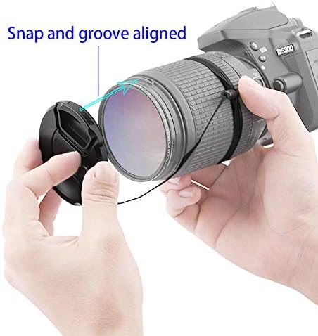 Tampa de tampa de lente de 55 mm para Nikon AF-P DX Nikkor 18-55mm f/3,5-5.6g Vr, Sony Fe 28-70mm f/3.5-5.6 OSS, Huipuxiang compatível com Canon EF-M 11-22mm f/4-5.6 é STM LENS 55mm Filtro de filtro [2 pacote]