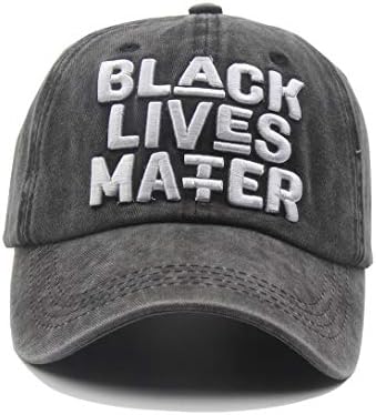Kkmkshhg Black Lives Matter Cap, pare o racismo ajustável de jeans jeans para homens e mulheres