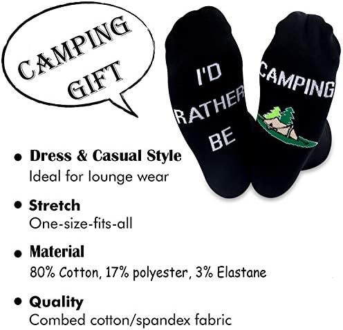 Tsotmo 2 pares novidades acampando meias, eu prefiro acampar meias de novidade ao ar livre para homens e mulheres