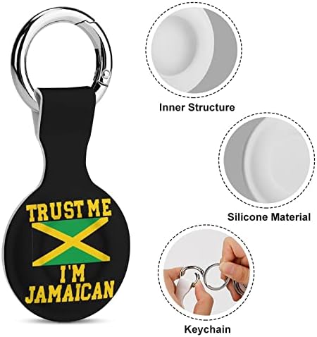 Confie em mim, eu sou jamaicana de capa protetora compatível com o suporte do localizador anti-perdido para a carteira de colarinho de colarinho de gato cães