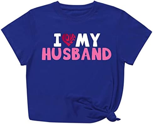 Eu amo camisa do meu marido Mulheres Dia dos Namorados T Camisetas