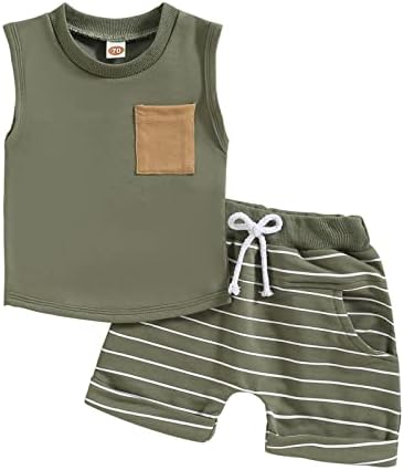 Liomengzi Infant Baby Garotos Roupas de verão Conjuntos de roupas de verão de roupas de verão de bebê e shorts casuais