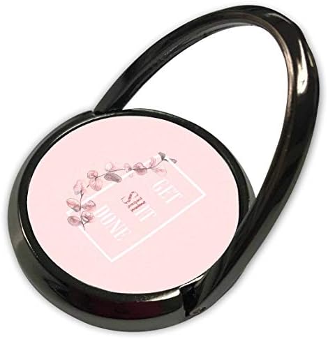 3drose uta Naumann Sayings and Typography - Tipografia de poder feminina - Faça uma merda - rosa floral - anel de telefone
