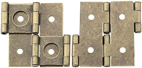 JJHXSM 4PCS Bronze dobra dobra duplas duplas 47x45mm dobráveis ​​dobradiças da porta de tela com parafusos de montagem
