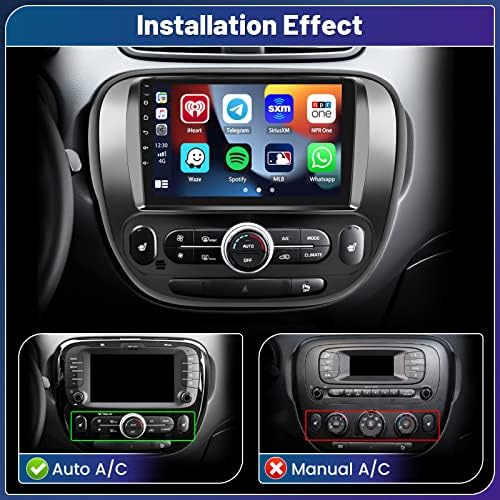 [2+32g] Para 2014-2017 Kia Soul Radio, Roinvou Apple CarPlay Android 11 estéreo de carros com o receptor de áudio