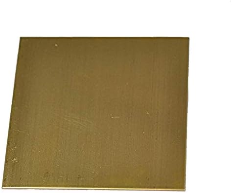 Placa de latão de latão Haoktsb Placa de cobre de metal de metal de resfriamento cruas materiais industriais H62 Cu espessura 1mm, 1 110 110 mm de papel de cobre pura