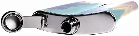 Balquão de quadril de aço inoxidável, frasco de bolso portátil à prova de vazamento com clipe de tampa de parafuso, pintura