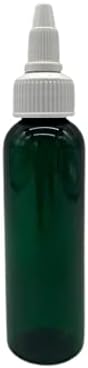 2 oz Green Cosmo Garrafas plásticas -12 Pacote de garrafa vazia Recarregável - BPA Free - Óleos essenciais - Aromaterapia