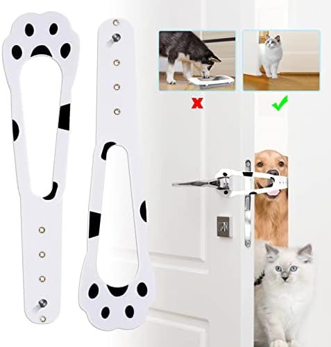 Porta de gato trava de porta, 2 pacotes de portas de gato instalações alternativas de trava Fast Flex Lets Let's Cats In e mantém