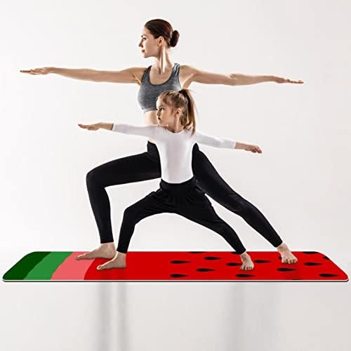 Yoga Mat, tapetes de ioga para treino doméstico, tapete de exercícios, tapetes de exercícios, pilates tapete, padrão de frutas de melancia vermelha