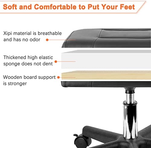 Banco do apoio para os pés de lilithye sob a mesa ajustável Corrente de pés da altura Otomoman Ergonomic Foot Stool com