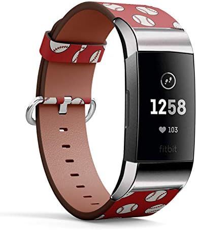 Compatível com Fitbit Charge 3 / Carga 3 SE / Carga 3 / Carga 3 SE SE, pulseira de pulseira de couro com fecho de aço inoxidável e adaptadores