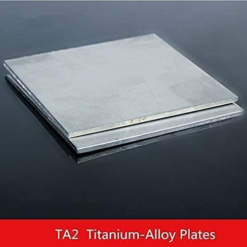 Folha de placa de titânio Goonsds Ta2/Gr2 Felas metal para materiais de laboratório e processamento de peças mecânicas, 100x200x2mm