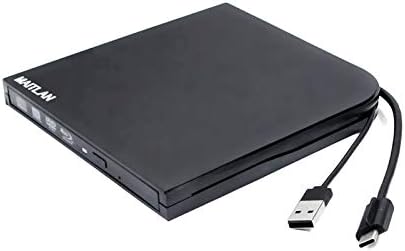 Ultrathin Externo USB-C 2in1 3D Blu-ray Disc Player Burner para HP ZBook 15 17 G2 G5 G3 X2 Studio X360 G5 G4 Pavilhão 15 15t 17t Computador de laptop, camada dupla 8x DVD+-R DL DL Drive Optical Drive